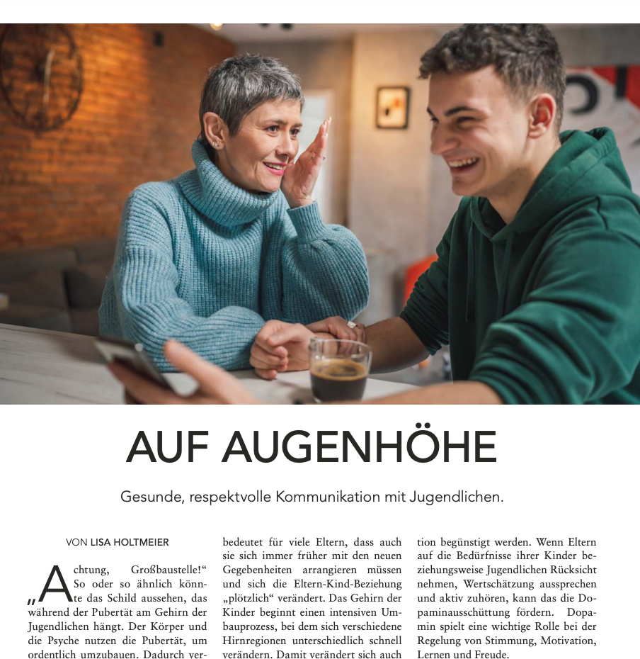 Foto des Artikelausschnitts von Lisa Holtmeier in der Zeitschrift