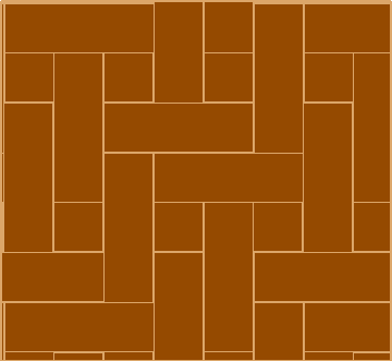 Broderie parquet floor layout pattern