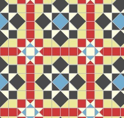 Chatsworth Victorian tile layout pattern