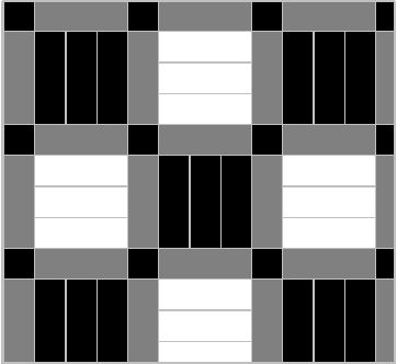 Checkers tile layout pattern