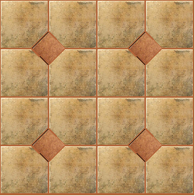 Pentagon diamond tile layout pattern