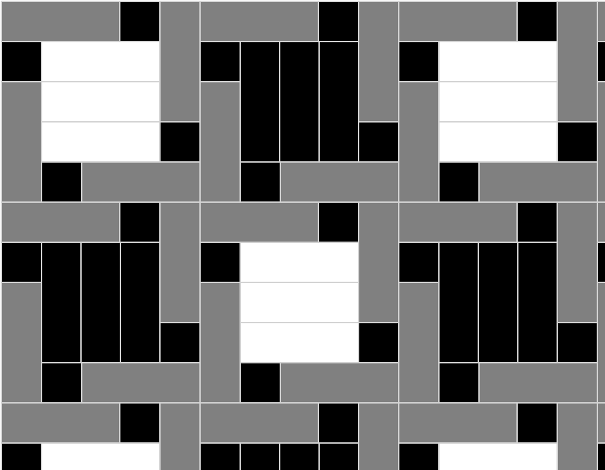 Soldiered 3 tile layout pattern