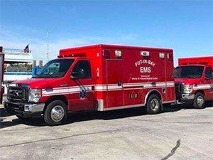 Red Put-in-Bay township ambulance.
