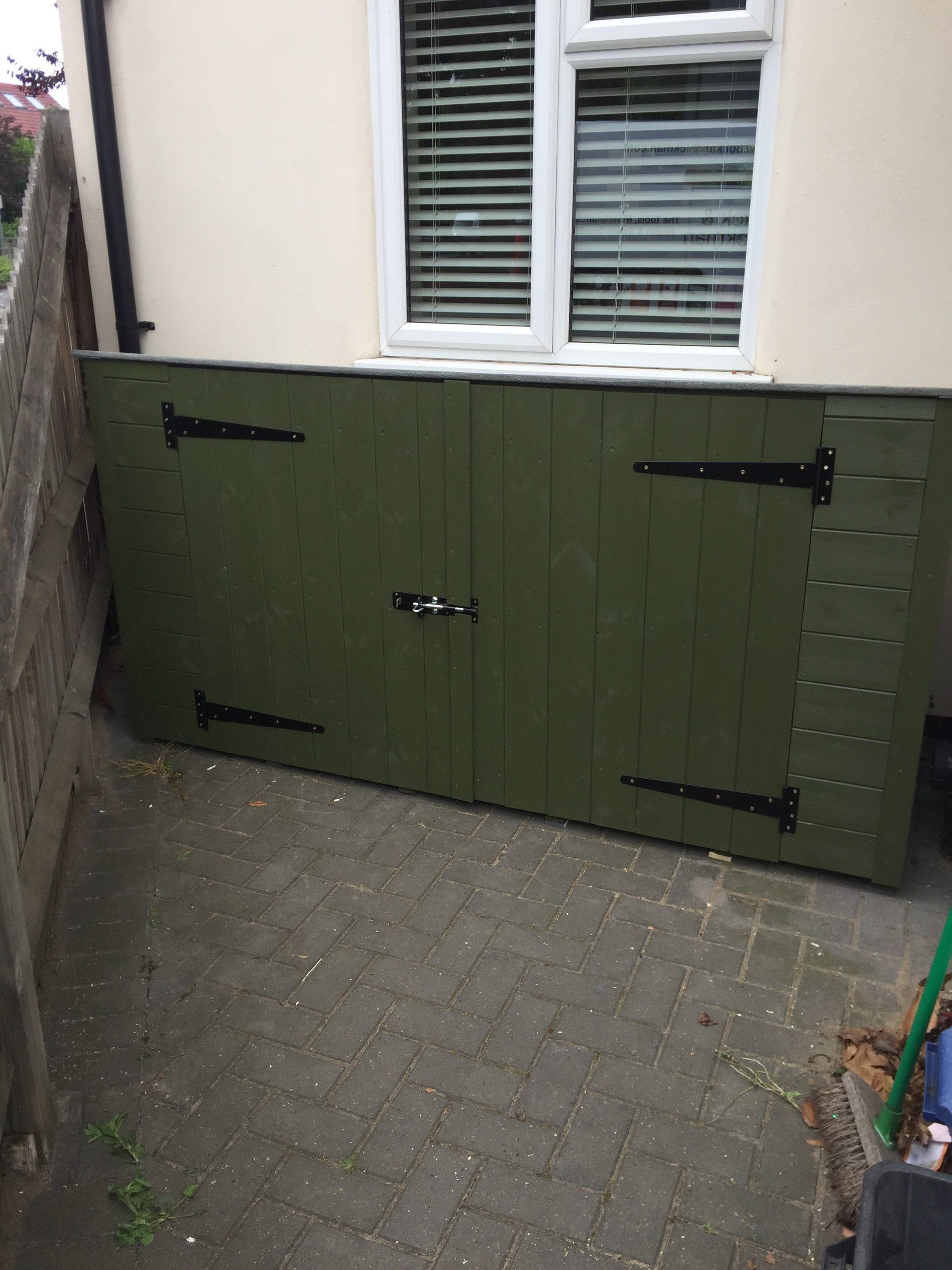 Green bike shed