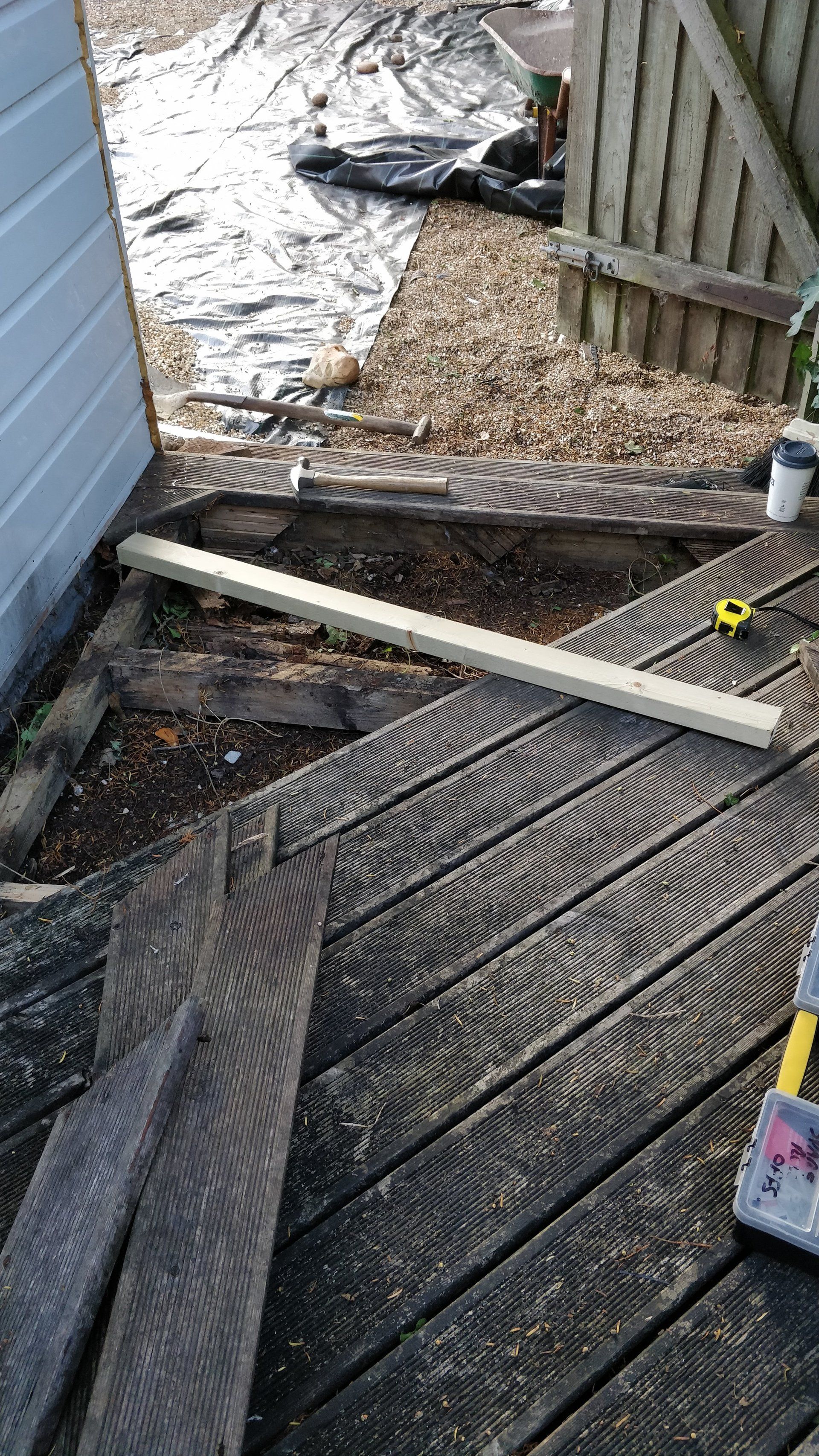 broken decking boards