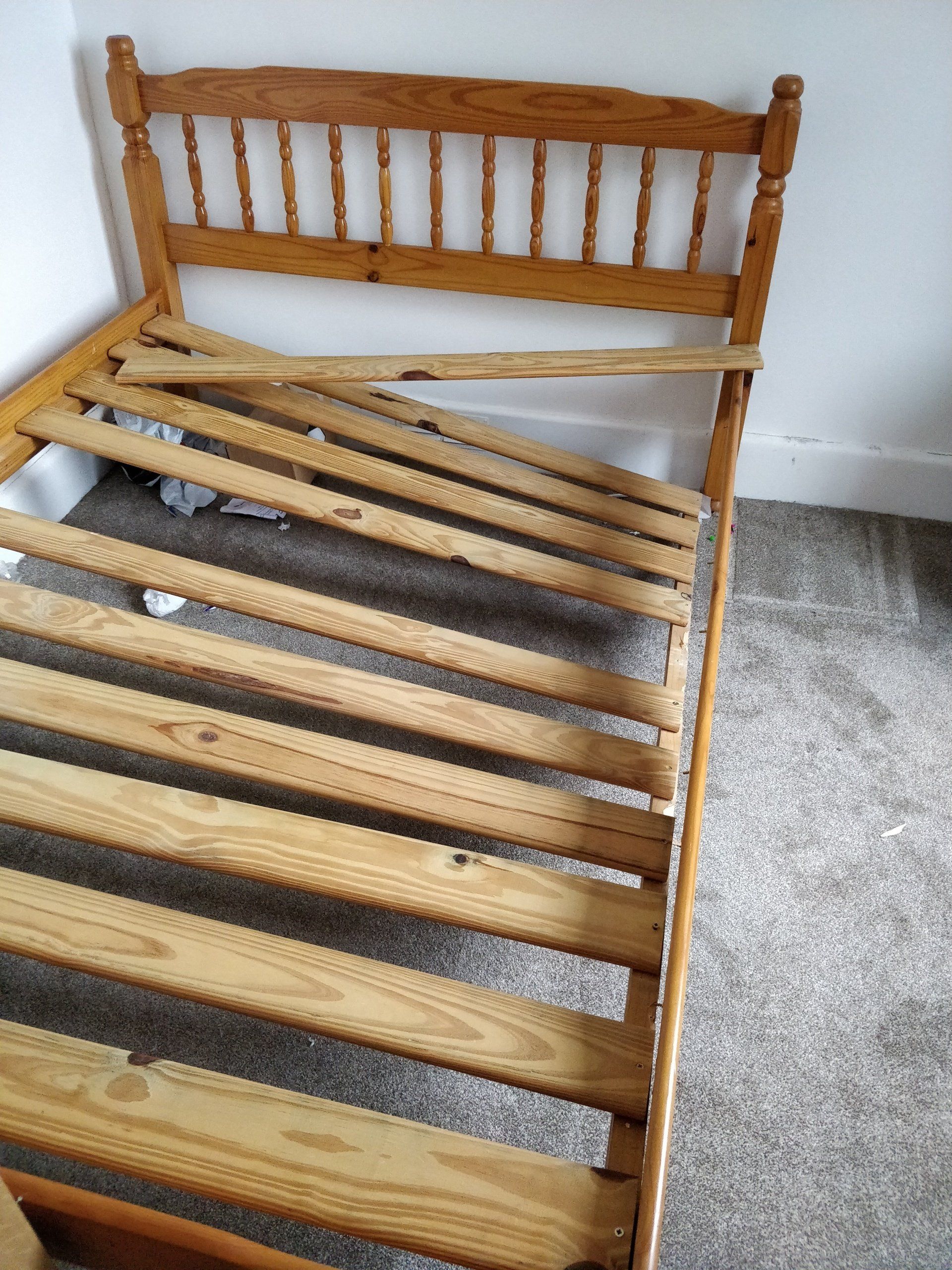 Wooden bed frame