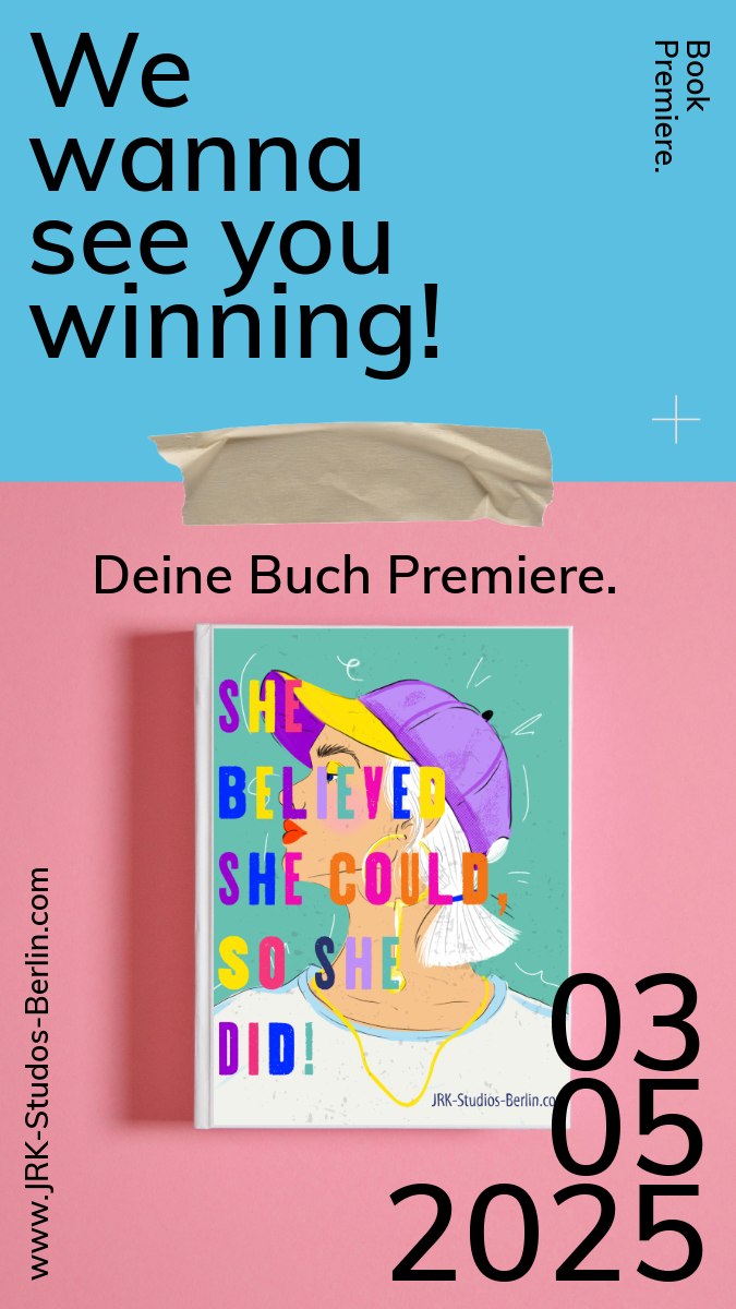 Buchmarketing.
Geschichten, die bewegen – Buchtrailer & Design von JRK Studios Berlin, Buchmarketing, Buchtrailer erstellen, Professionelles Buchdesign, Buchcover gestalten lassen, Buchpromotion für Selfpublisher, Social Media Marketing für Bücher
Buchlayout und Cover-Design, Buchtrailer erstellen, Selfpublishing Marketing, Buchpromotion
