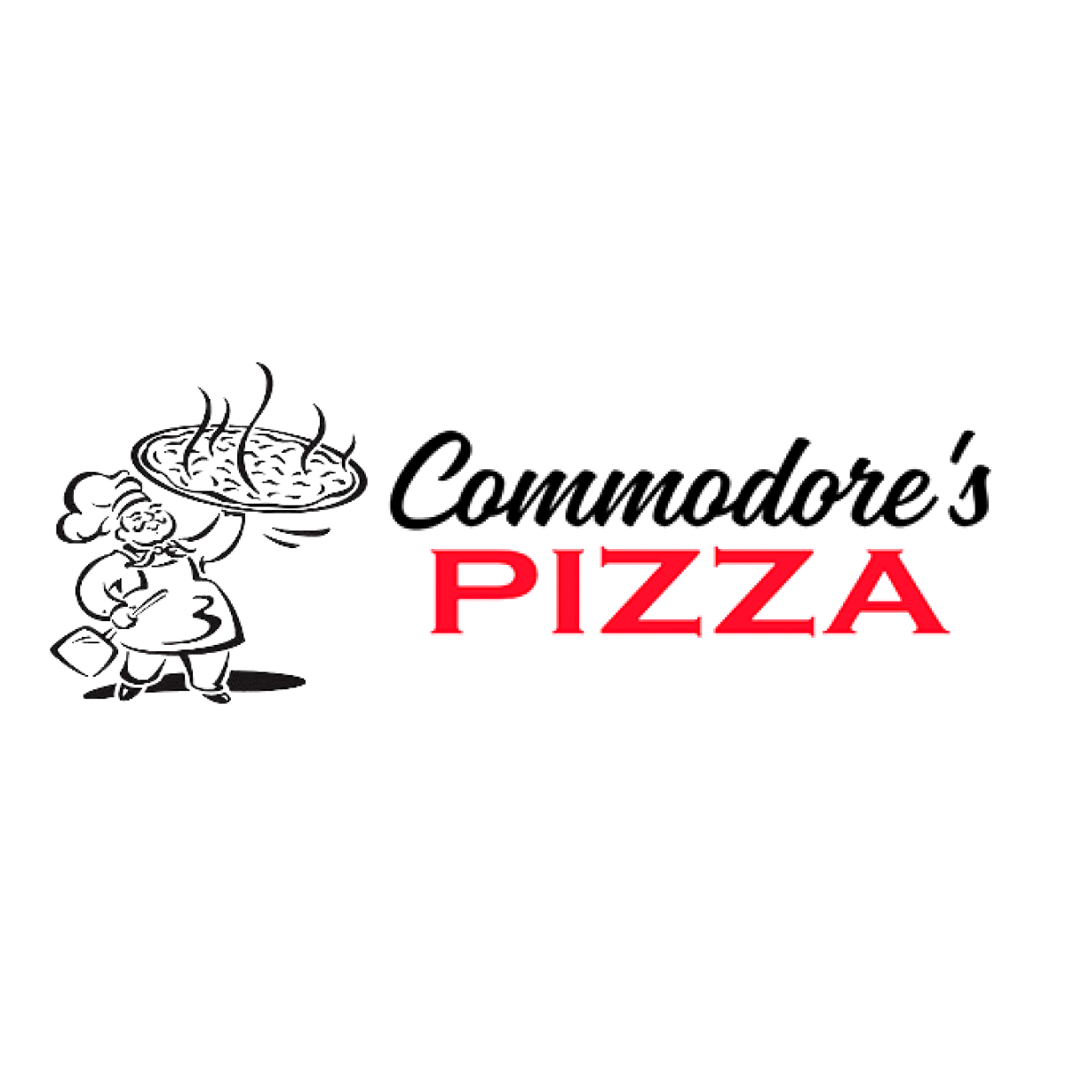 Commodore's Pizza Logo