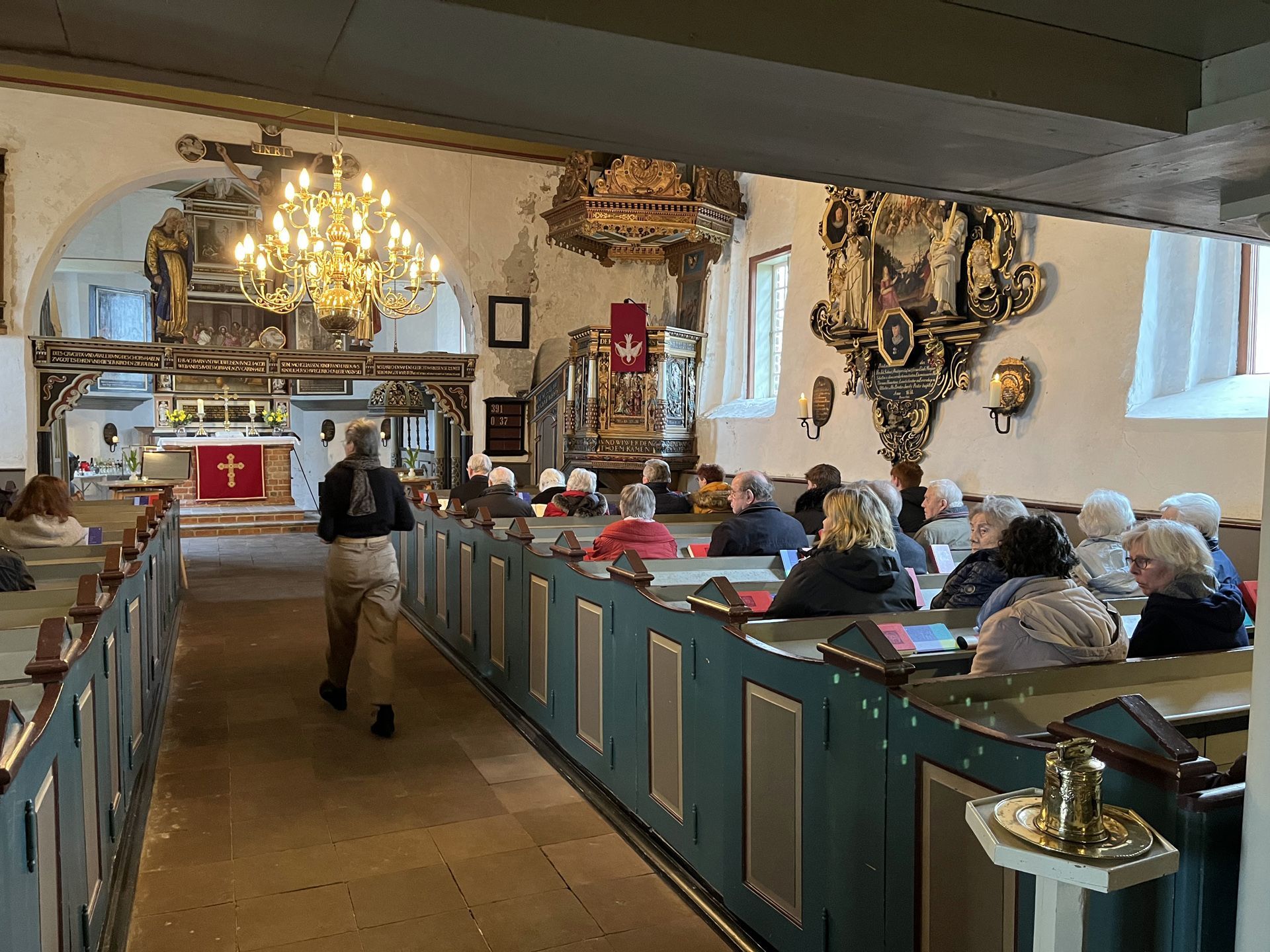 Blick auf die 1612 hergestellte Kanzel