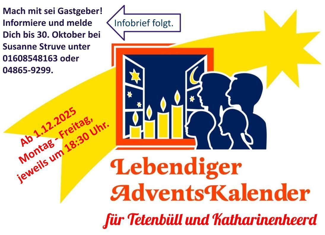 Lebendiger Adventskalender 2025 in Tetenbüll und Katharinenheerd