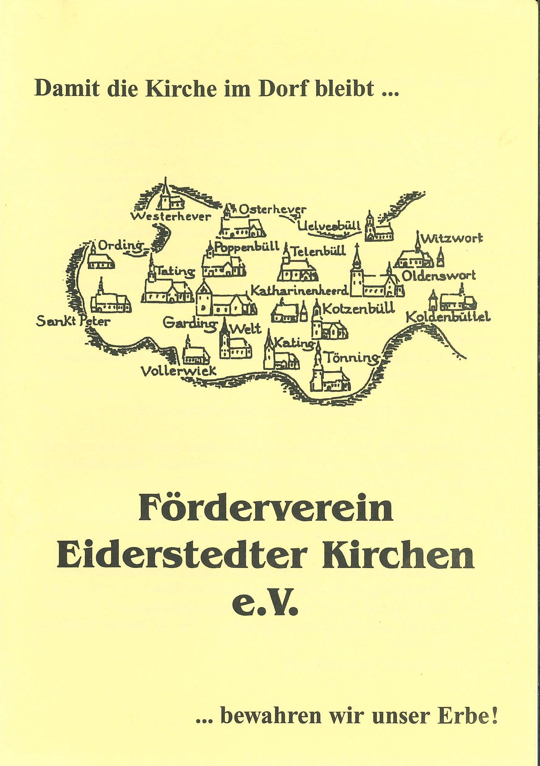 Das Bild zeigt einen Antrag des Fördervereins für Eiderstedter Kirchen