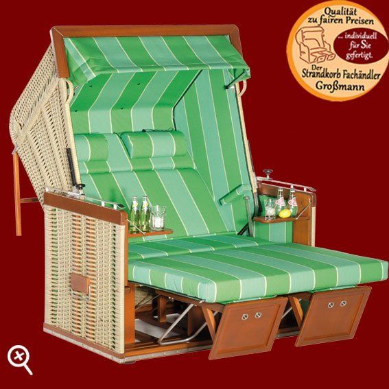 Der Teakholz Strandkorb Präsident gehört zu den Spitzenmodellen des Strandkorb Hersteller  Sonnenpartner. Das Strandkorb Modell Präsident wird immer als Liegemodell geliefert. Die stufenlose  Strandkorb- Oberkorb- Verstellung ist schon eine Besonderheit.