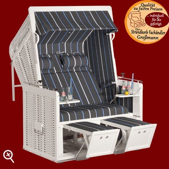 Der Teakholz Strandkorb Präsident gehört zu den Spitzenmodellen des Strandkorb Hersteller Sonnenpartner. Das Strandkorb Modell Präsident wird immer als Liegemodell geliefert. Die stufenlose Strandkorb- Oberkorb- Verstellung ist schon eine Besonderheit.