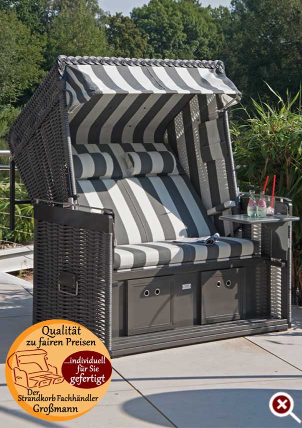 Der Teakholz Strandkorb Präsident gehört zu den Spitzenmodellen des Strandkorb Hersteller  Sonnenpartner. Das Strandkorb Modell Präsident wird immer als Liegemodell geliefert. Die stufenlose  Strandkorb- Oberkorb- Verstellung ist schon eine Besonderheit.