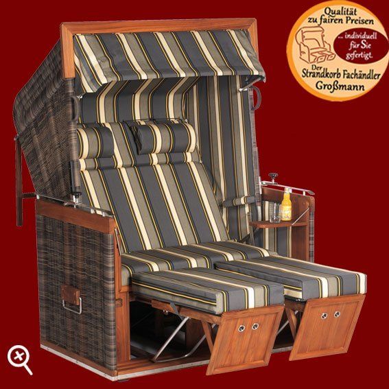 Der Teakholz Strandkorb Präsident gehört zu den Spitzenmodellen des Strandkorb Hersteller Sonnenpartner. Das Strandkorb Modell Präsident wird immer als Liegemodell geliefert. Die stufenlose Strandkorb- Oberkorb- Verstellung ist schon eine Besonderheit.