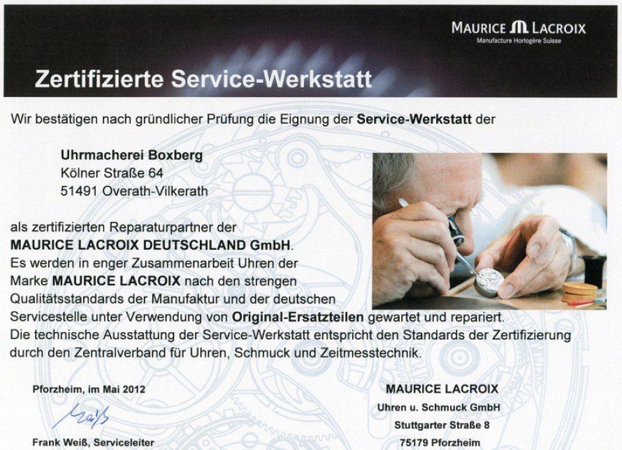 Maurice Lacroix Uhrmacher