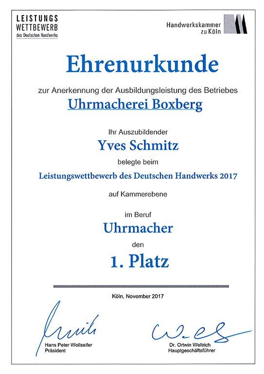 Uhrmacher Leistungswettbewerb Uhrmacher Leistungswettbewerb
