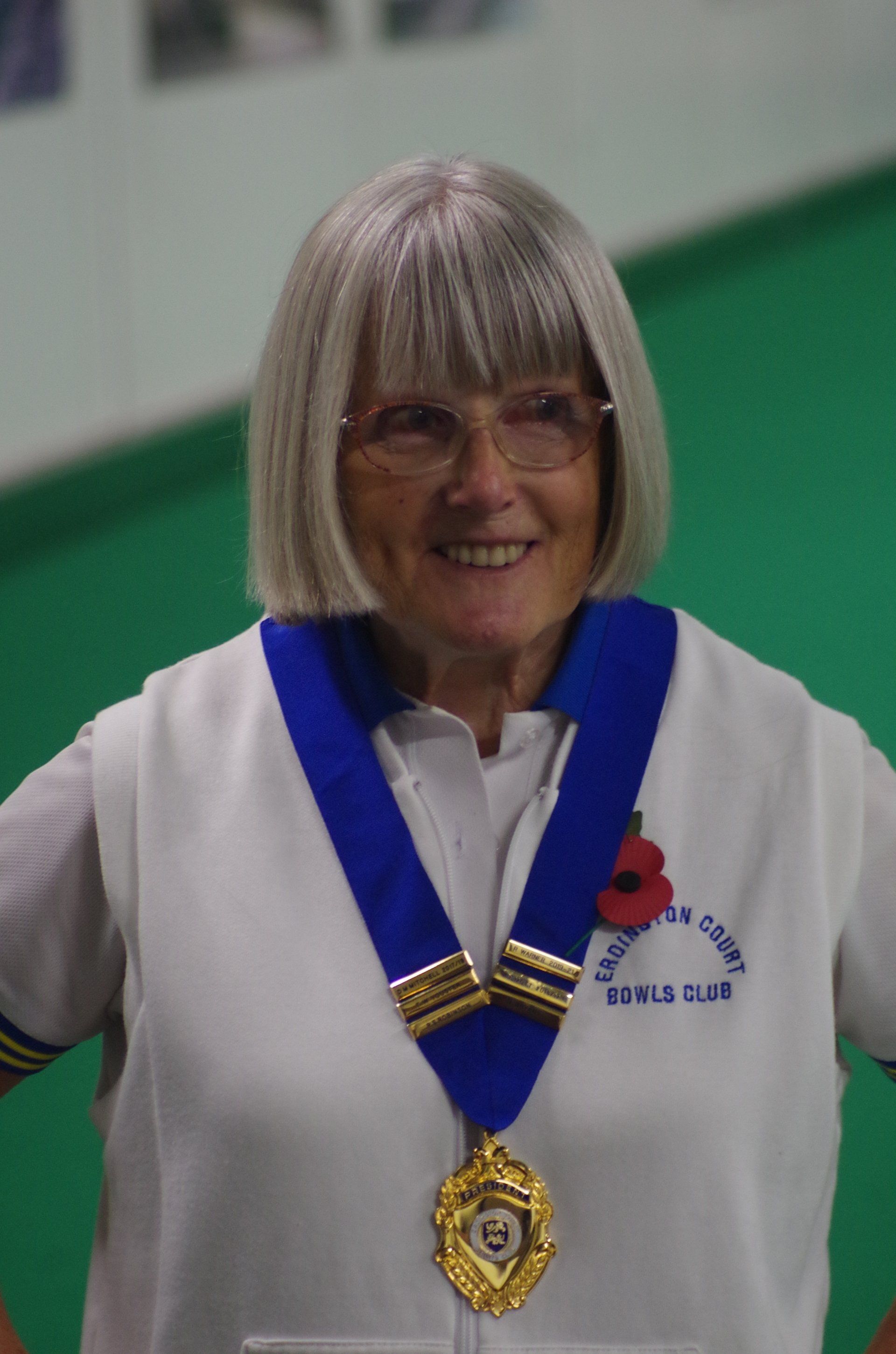 Joan Garner of Erdington Court Bowls Club