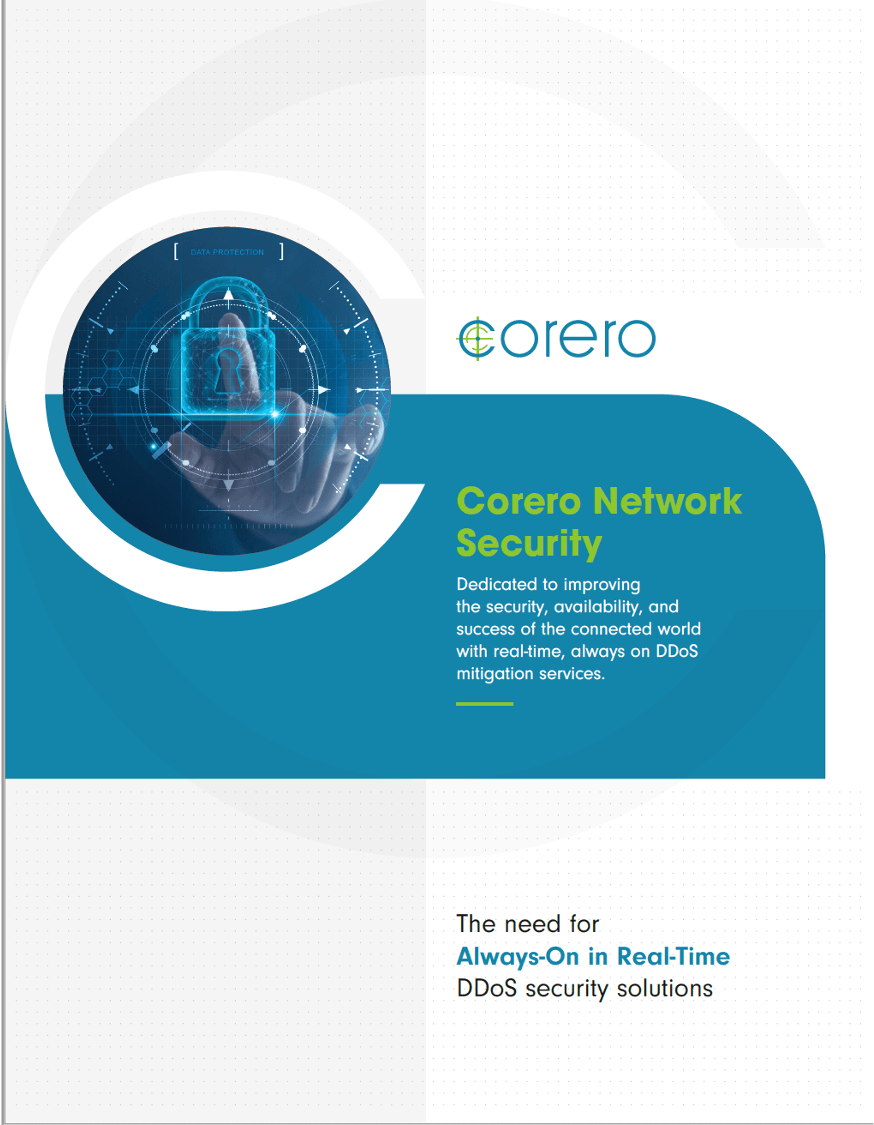 Corero report The need for Always-On in Real-Time DDoS security solutions