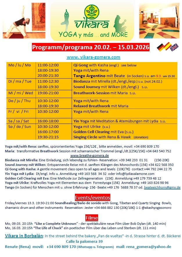 Aktuelles Vikara Yoga Programm