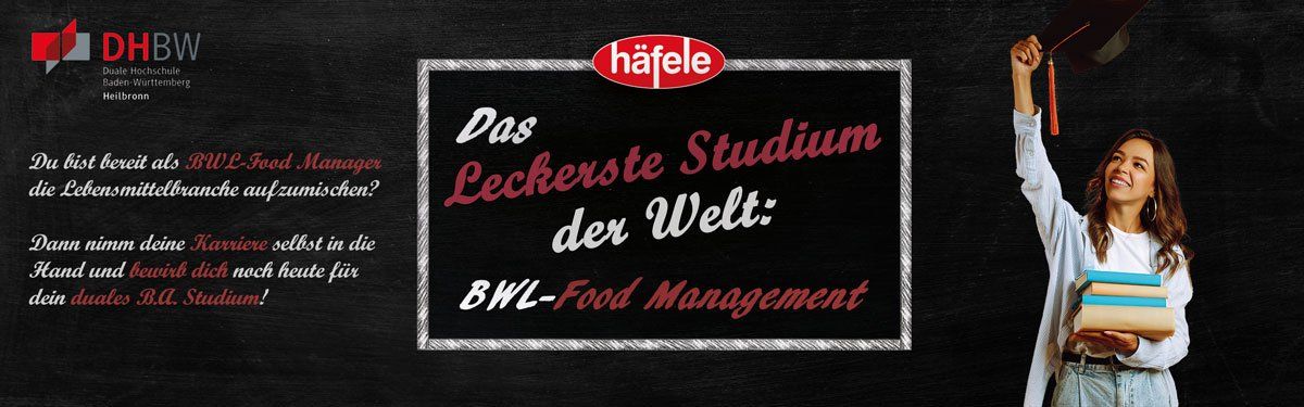 Bewerbe dich für das duale Studium: BWL-Food Management