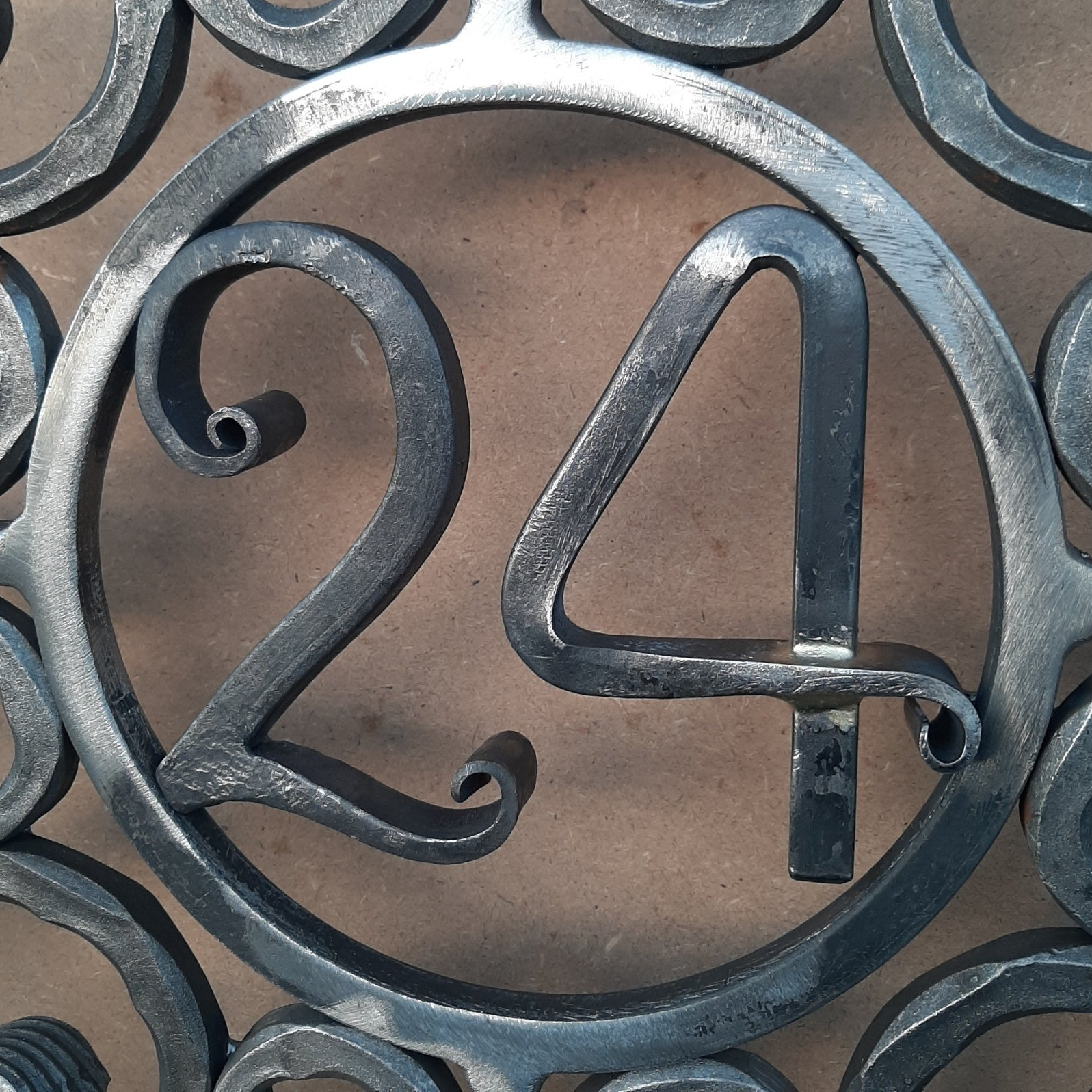 Bespoke hand formed house number bespoke custom hand made house number