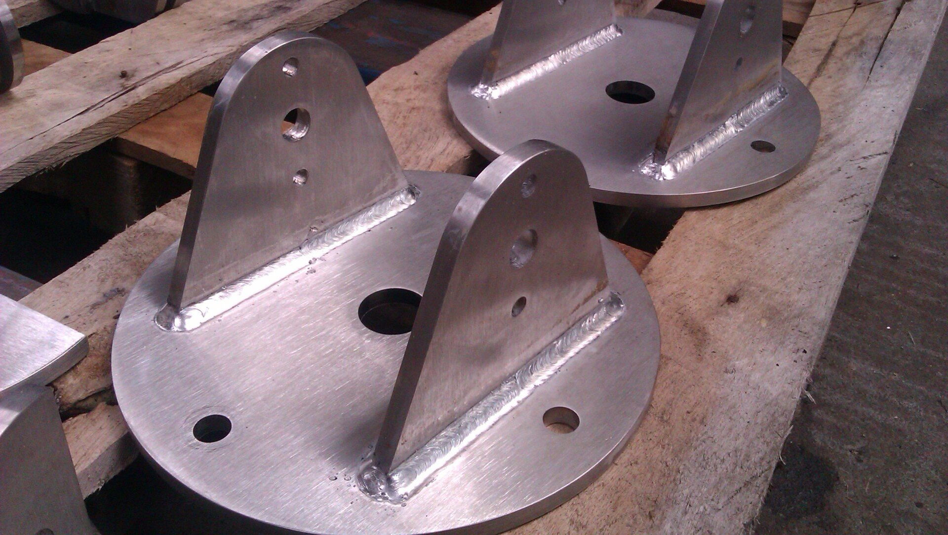 Stainless Steel Welding stainless steel brackets showing welds