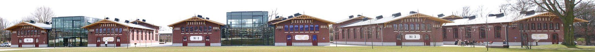 Panoramaansicht des Auswanderermuseums „BallinStadt“