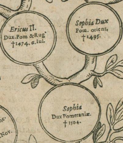 Bezeichnung von Sterbedaten durch vorangestellte Kreuze in Megisers lateinischem Druck von 1607