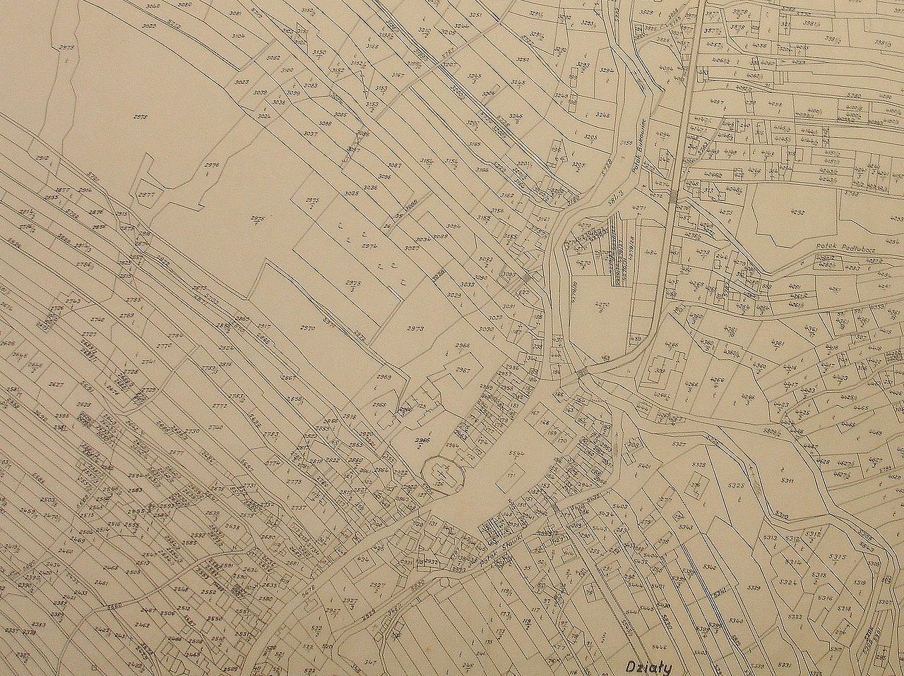 Katasterplan von Bukowsko, 1906, Galizien