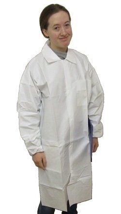 Blouses Blanches à usage unique en Microporeux, blouses blanches jetables en Microporeux