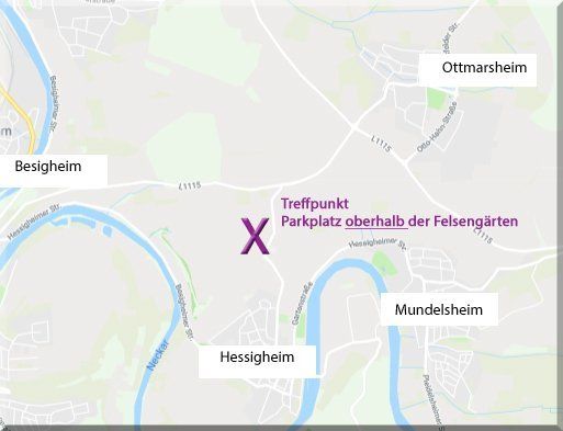 Anfahrt Anfahrtskizze Parkplatz oberhalb der Felsengärten Parkplatz Bergwacht