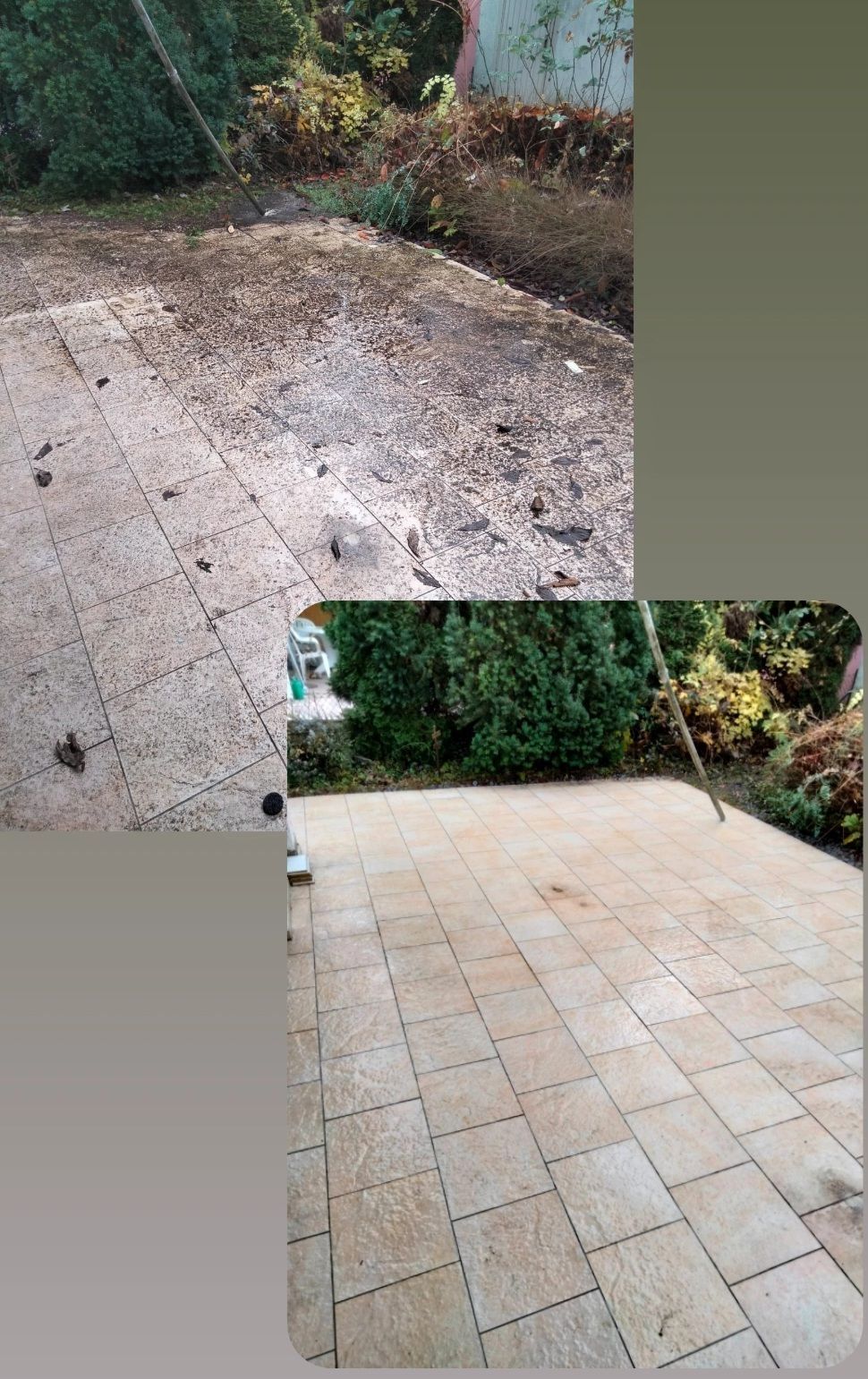 Reinigung von Terrassenfliesen in Mannheim