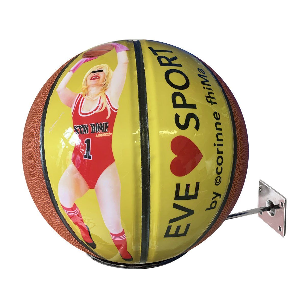 ballon de BASKET impression etiquette eve