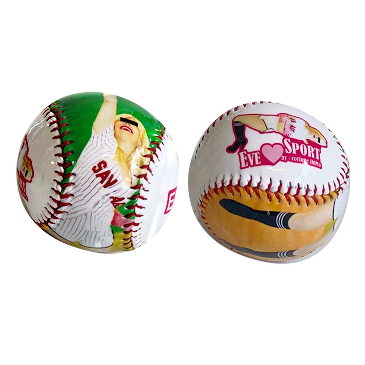 balle de baseball impression etiquette eve