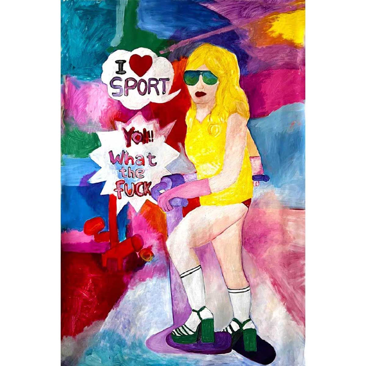 Acrylique sur toile, sport, peinture,
2024, EVE, SELFPORTRAIT, AUTOPORTRAIT, COULEURS