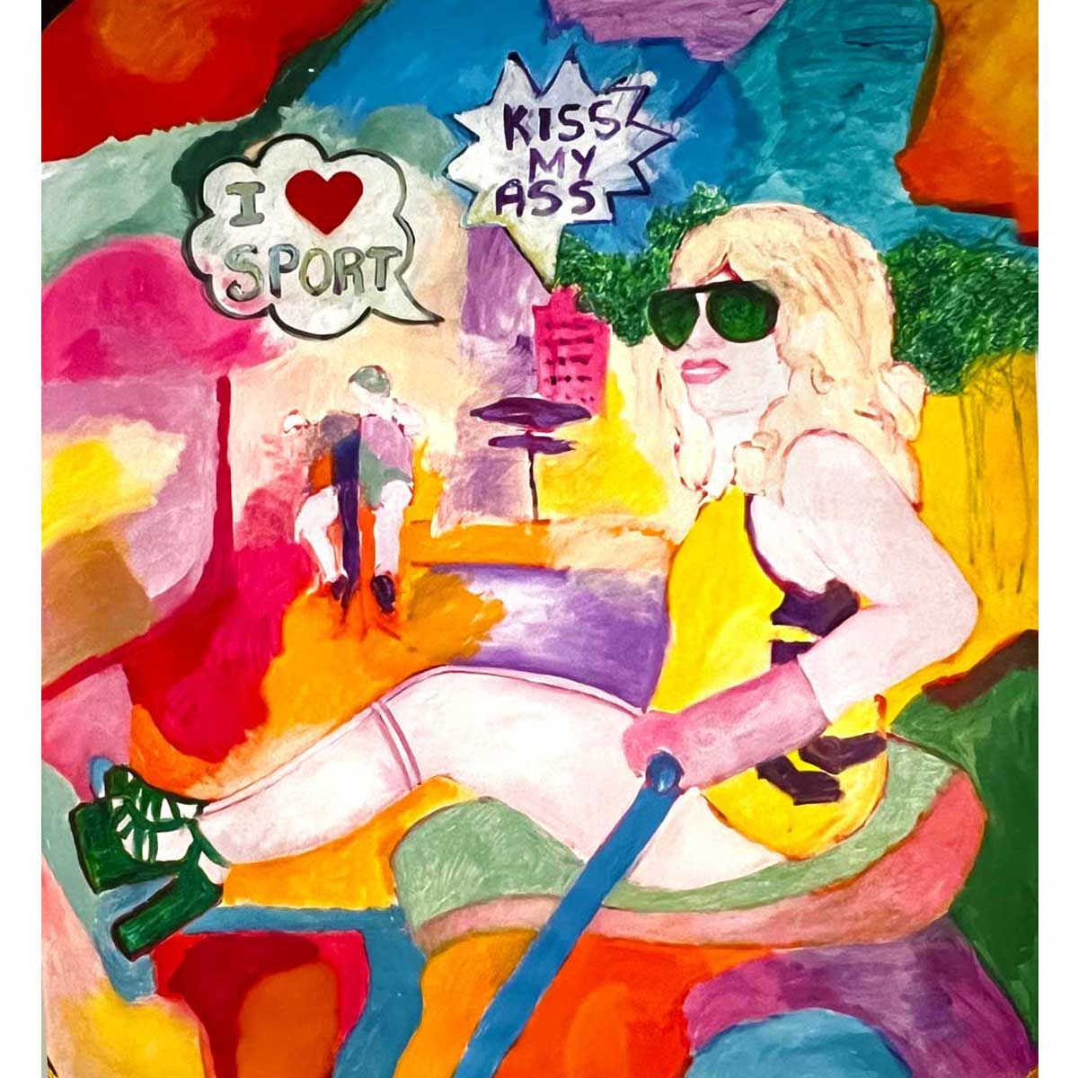 Paris 2024, peintures, son of a bitch, sport, acrylique sur toile