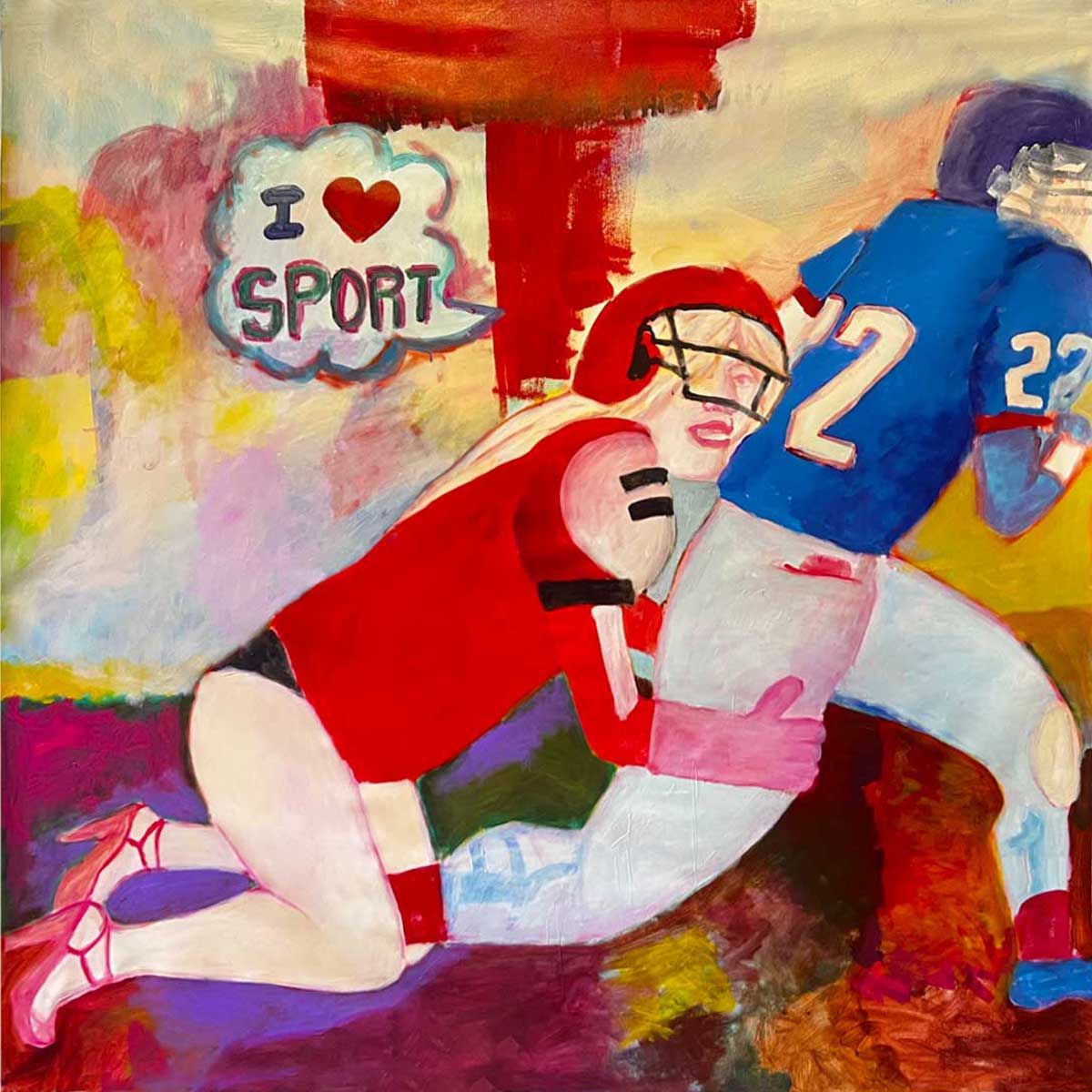 peinture, sport, acrylique sur toile,