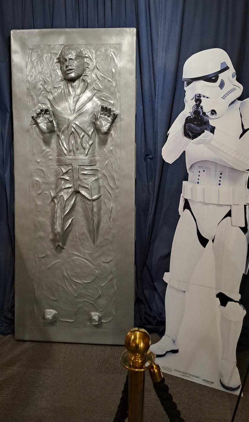 star wars toy exhibition, star wars fans, star wars figures, star wars collectables, star wars toys, touring exhibitions, museums and galleries, exhibitions for hire, han solo in carbonite