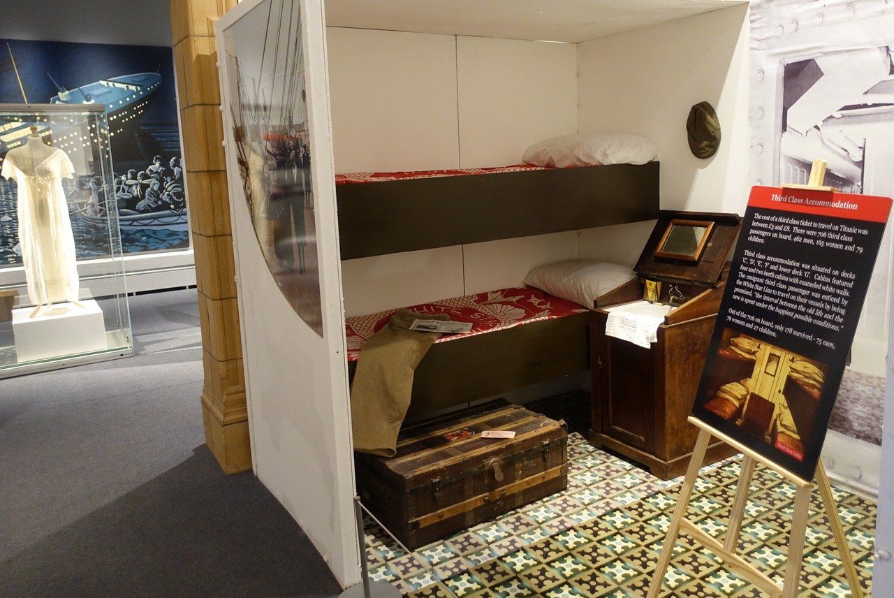 Titanic two berth third class cabin recreation.