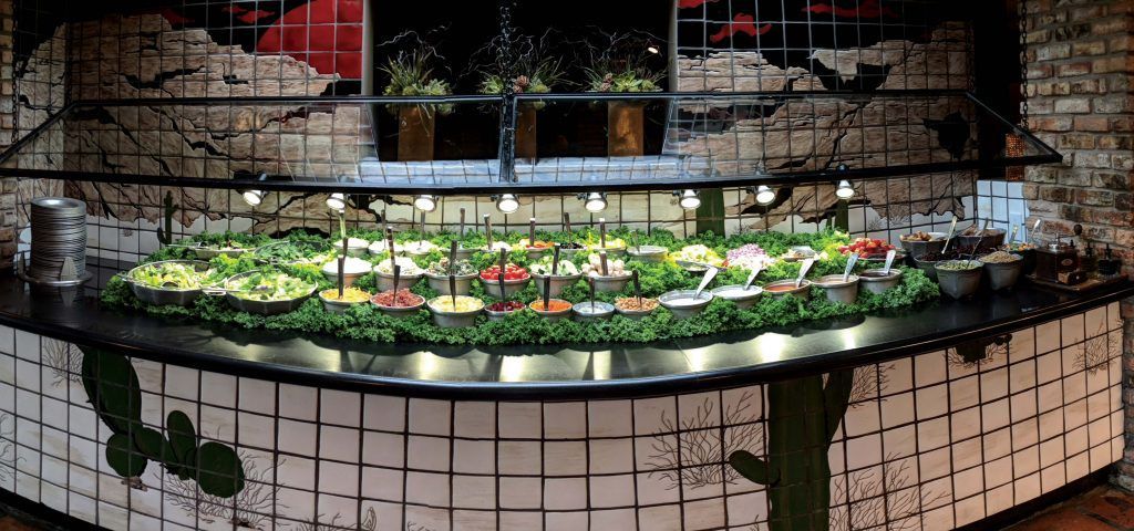 Cork N' Cleaver salad bar date night restaurant in Fort Wayne Indiana