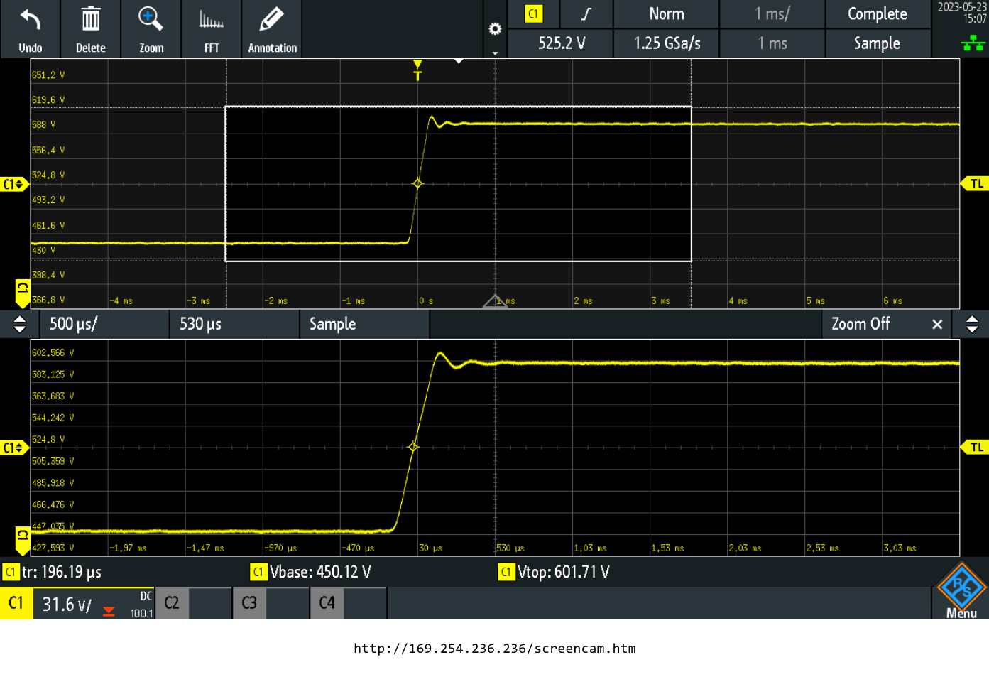 DC Power Supply Rising time