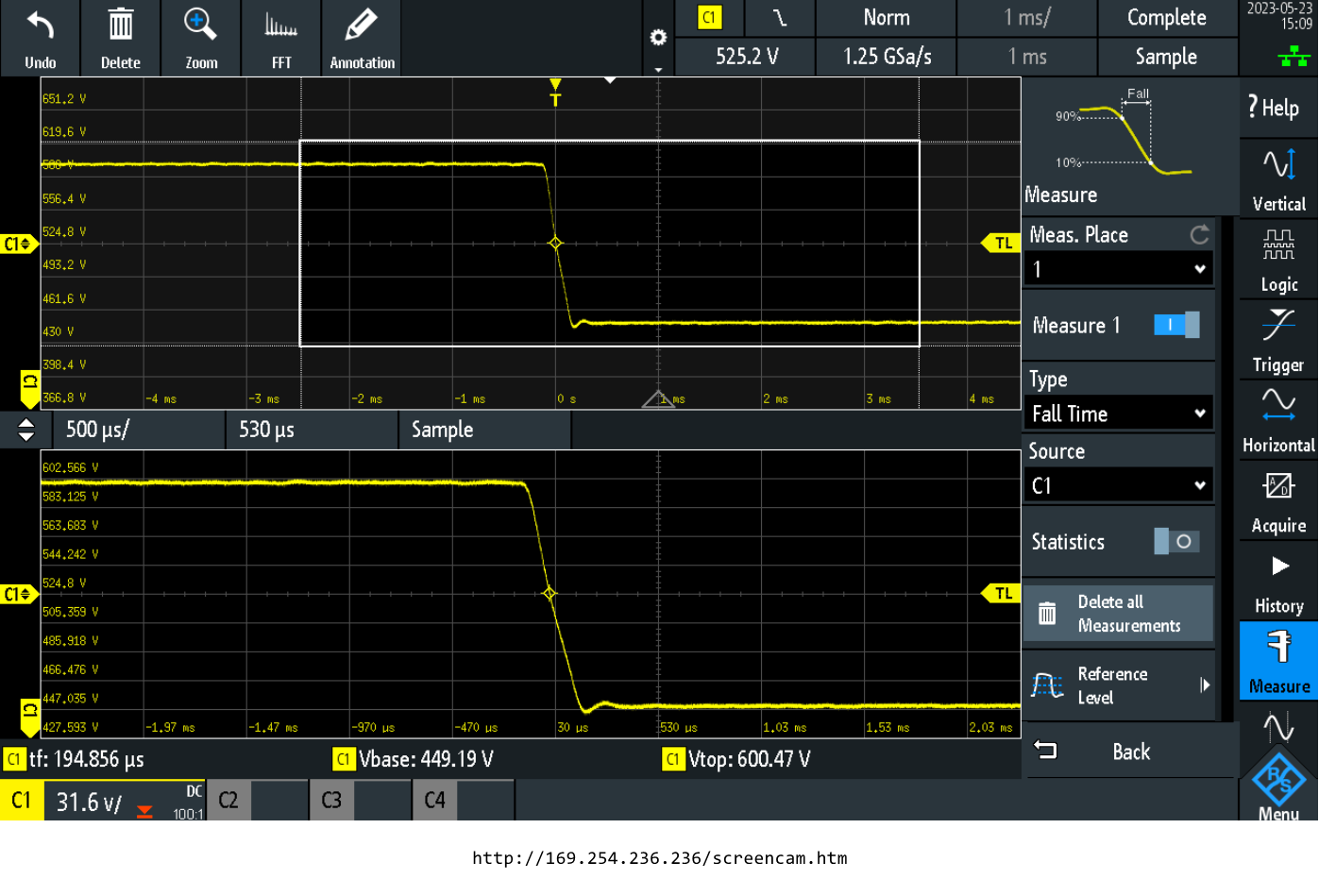 DC Power Supply - Falling time