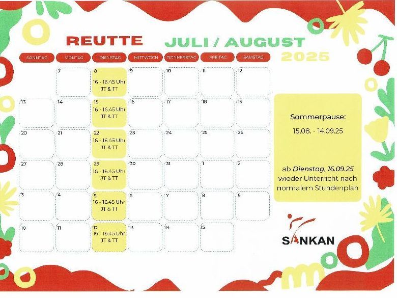 SANKAN in Reutte - die Ferien haben begonnen, wir machen weiter!
