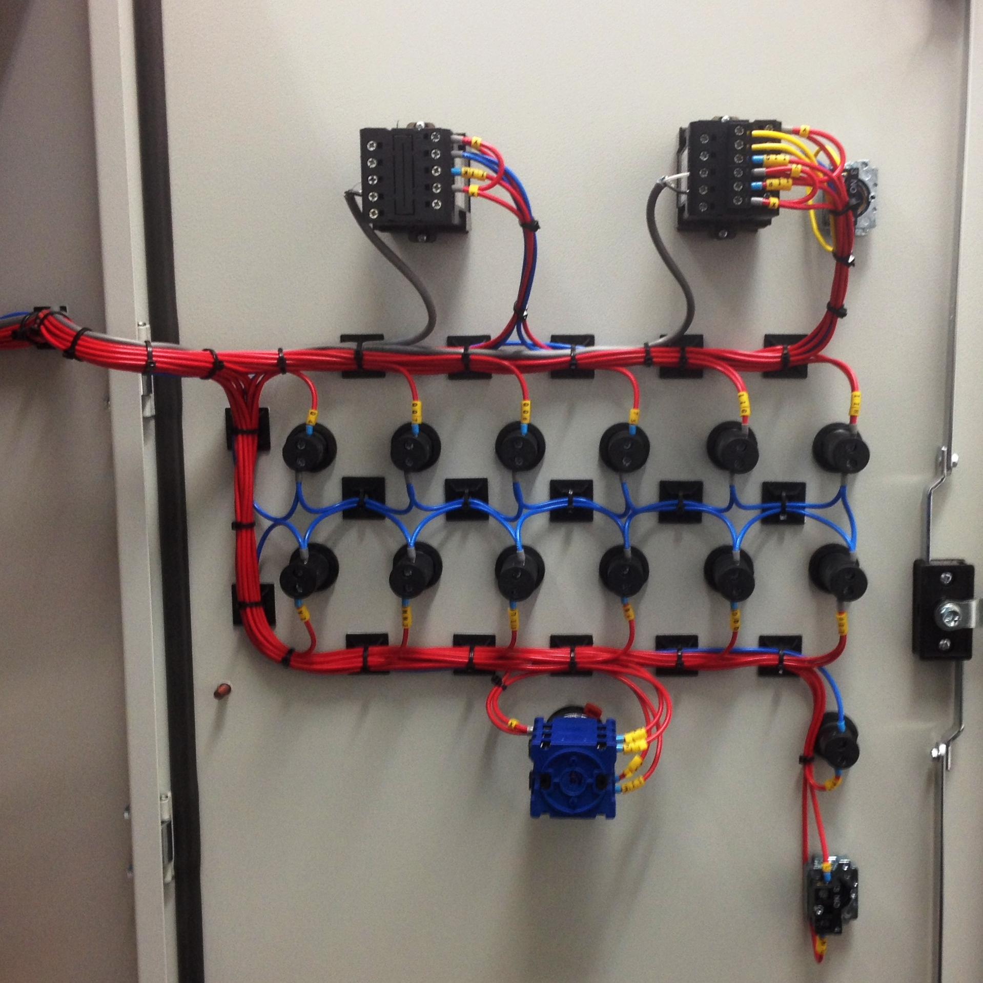 Control panel door wiring