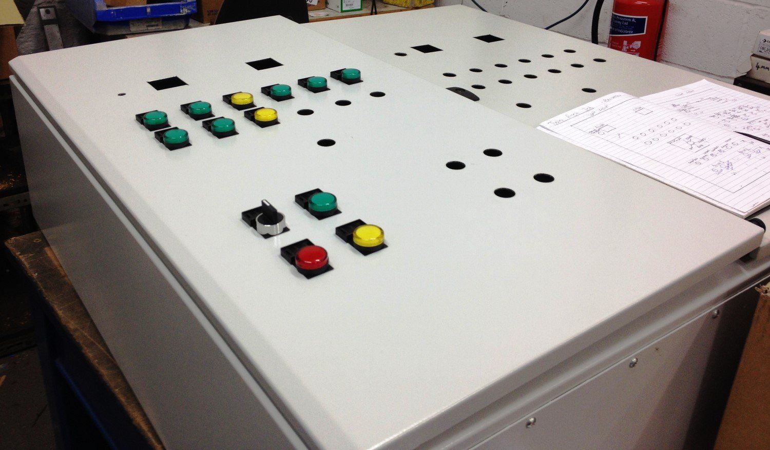 Control panel buttons and indicators