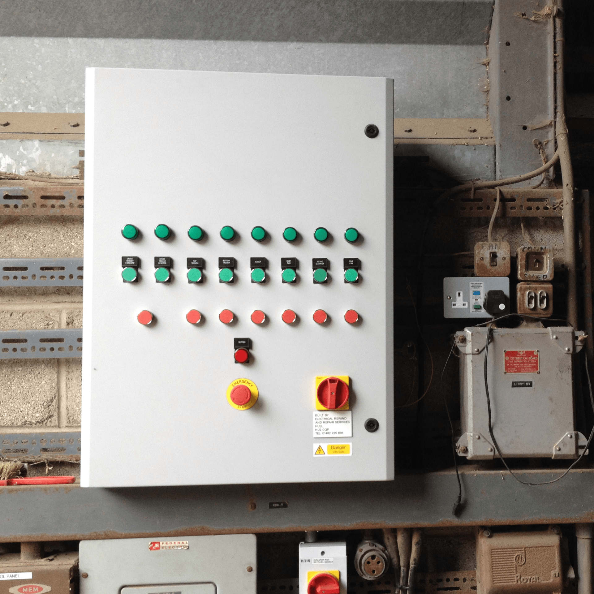 Corn dryer control panel
