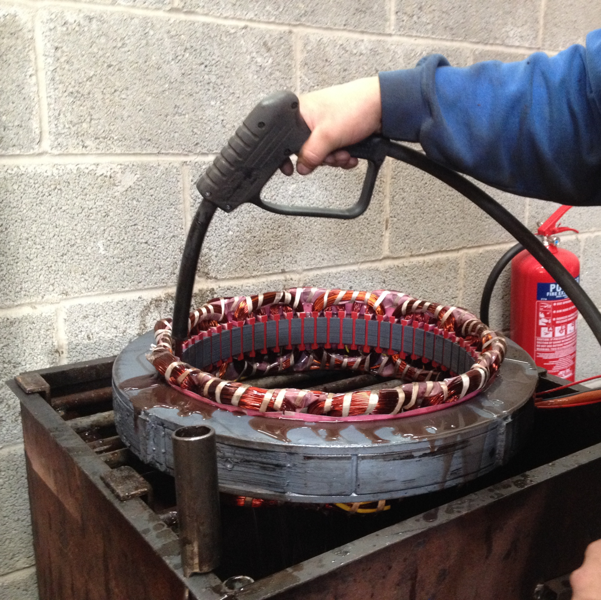 Varnishing Motor Windings