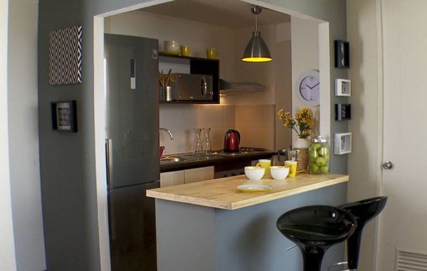 cocinas integrales en espacios pequeños