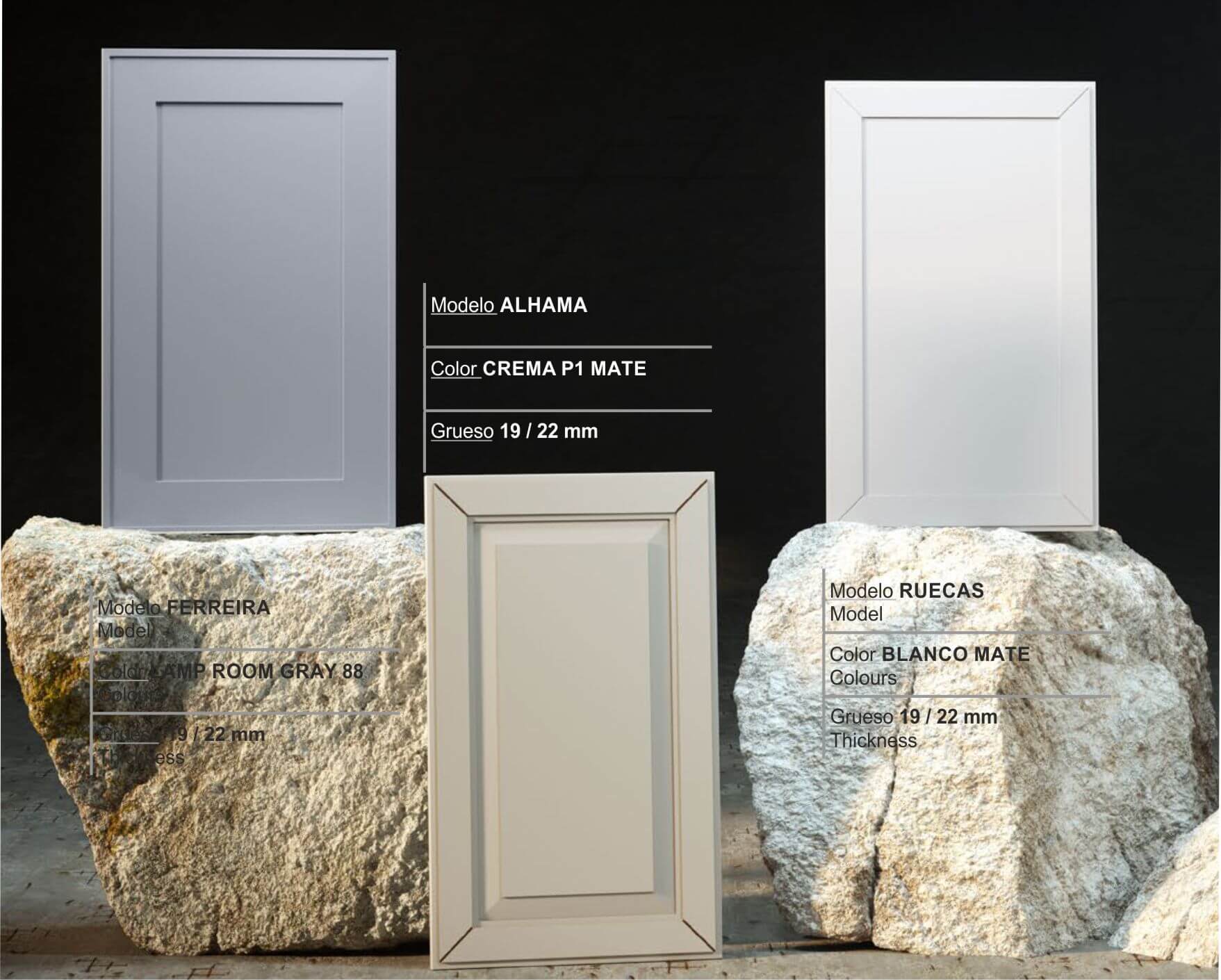 catalogo cocina puerta con forma lacada blanca